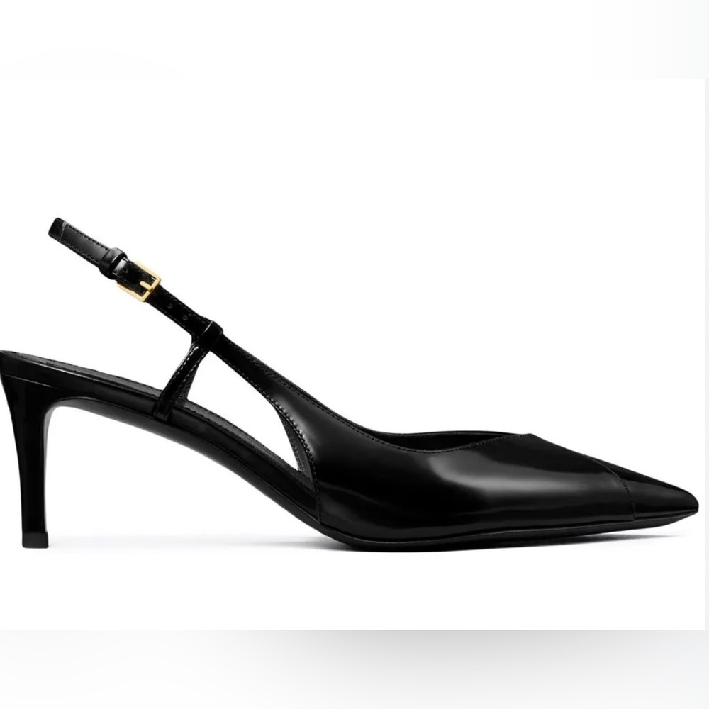 Tory Burch Black Triangle Slingback Heels size 8